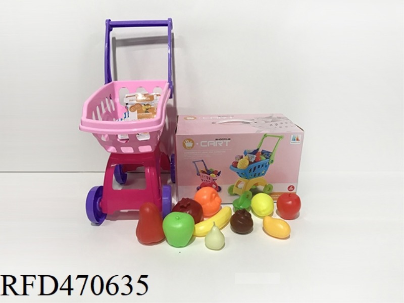 SHOPPING CART WITH FRUIT 11PCS
