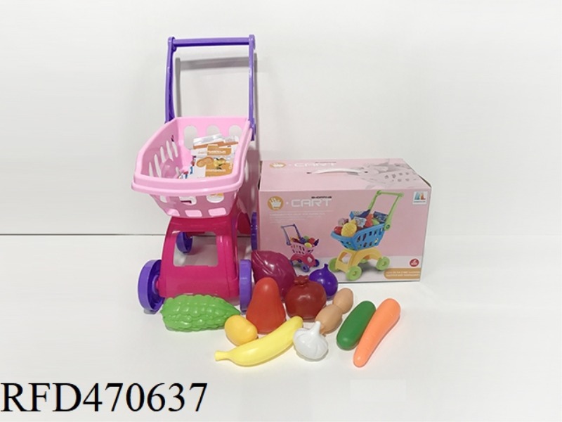 SHOPPING CART WITH VEGETABLES 11PCS