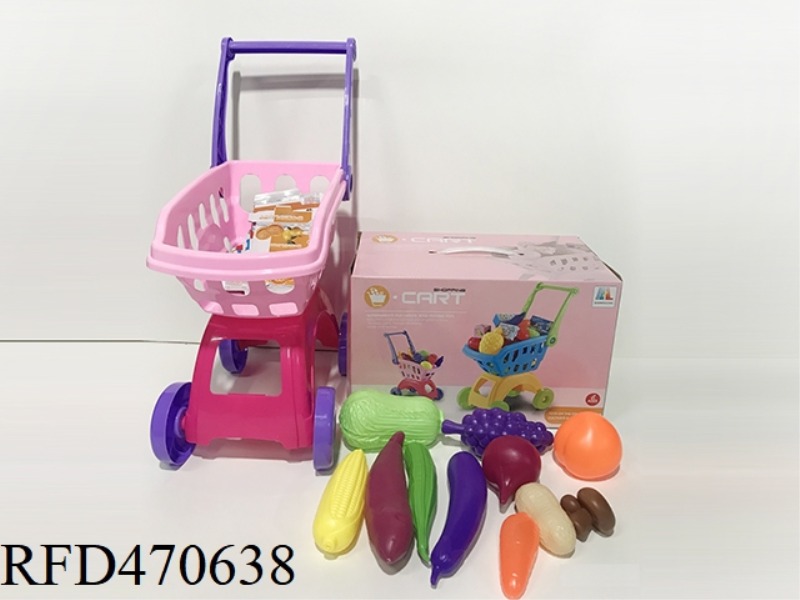 SHOPPING CART WITH VEGETABLES 11PCS