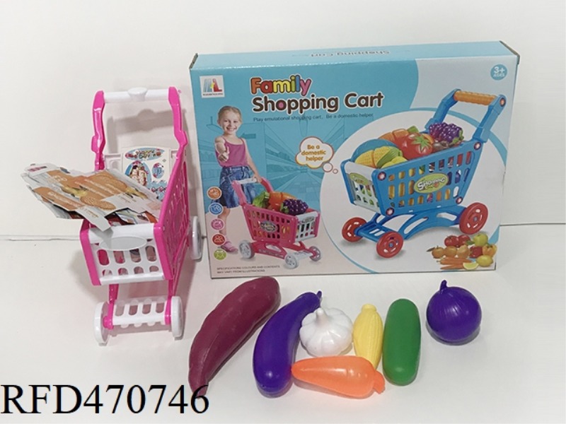 SHOPPING CART WITH VEGETABLES 7PCS