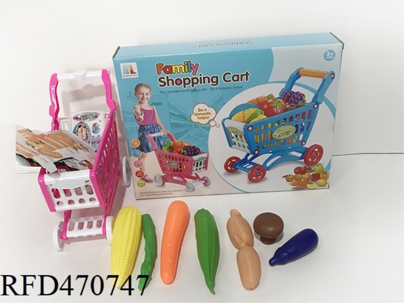 SHOPPING CART WITH VEGETABLES 7PCS