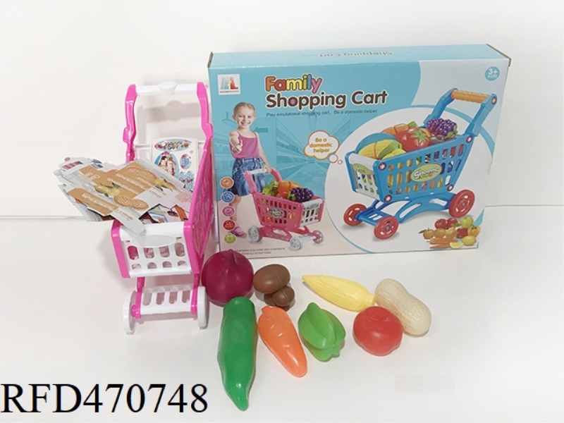 SHOPPING CART WITH VEGETABLES 8PCS
