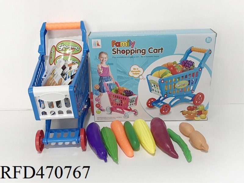 SHOPPING CART WITH VEGETABLES 8PCS