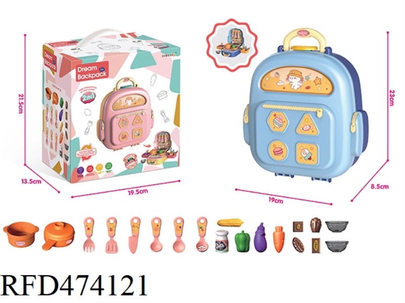BLUE WATER FUNCTION KITCHEN SMALL BACKPACK STORAGE SEALED COLOR BOX