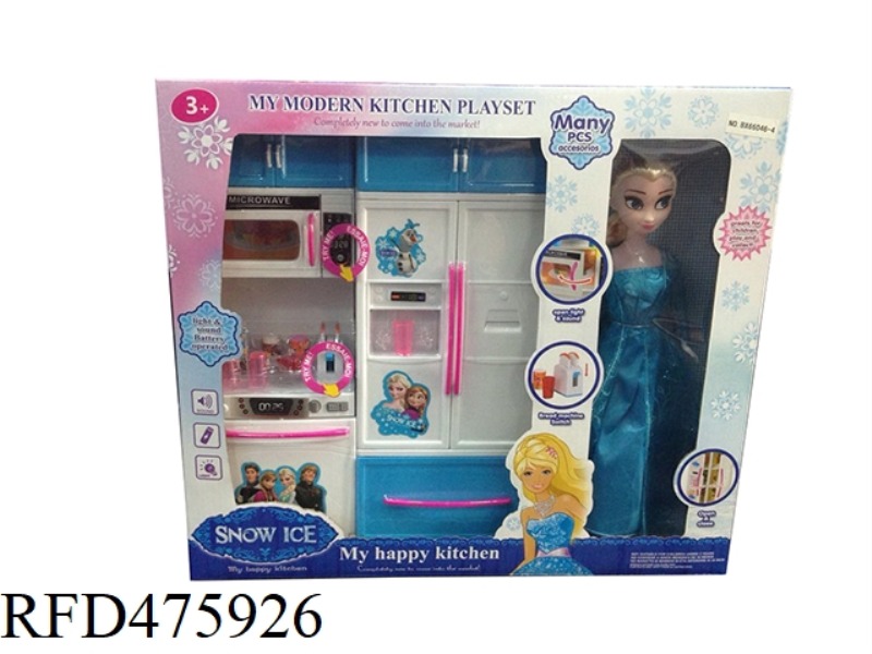 REFRIGERATOR + MICROWAVE + WITH BARBIE