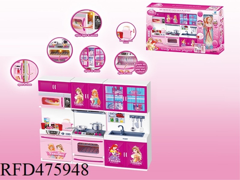 WASHBASIN + MICROWAVE + OVEN + WITH BARBIE