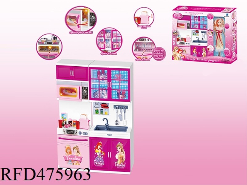 WASHBASIN + MICROWAVE + WITH BARBIE