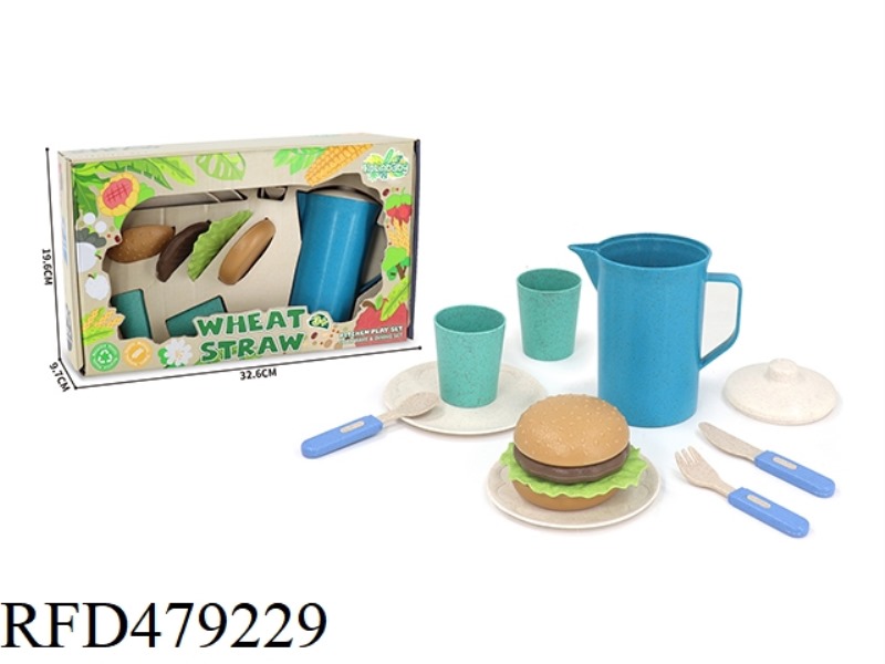 STRAW KITCHEN PICNIC PLAYHOUSE CUTLERY 11PCS