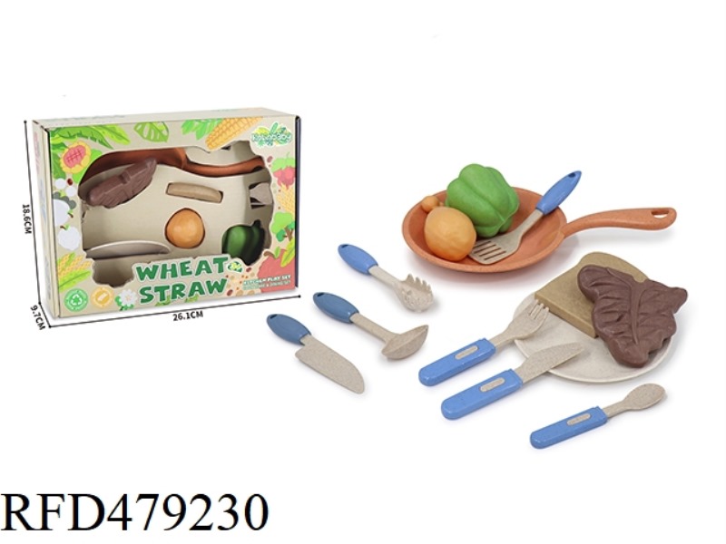 STRAW KITCHEN PICNIC PLAYHOUSE CUTLERY 13PCS