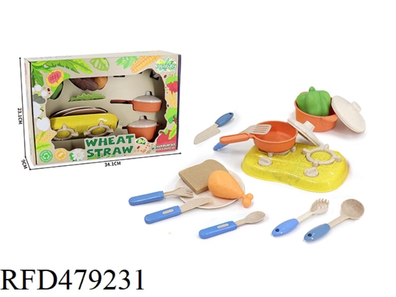 STRAW KITCHEN PICNIC PLAYHOUSE CUTLERY 16PCS