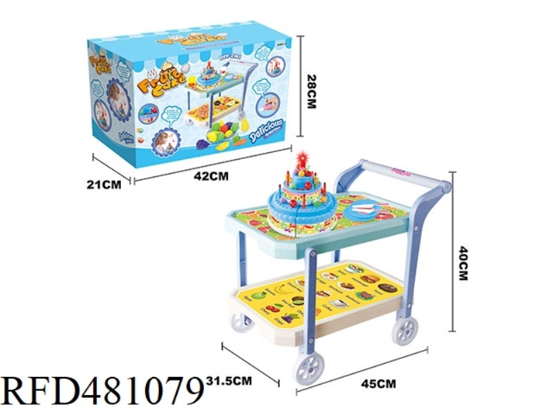 ELECTRIC LIGHTING MUSIC CHECHELE 2-IN-1 BIRTHDAY CAKE CART