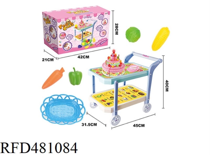 ELECTRIC LIGHTING MUSIC CHECHELE 2-IN-1 BIRTHDAY CAKE CART