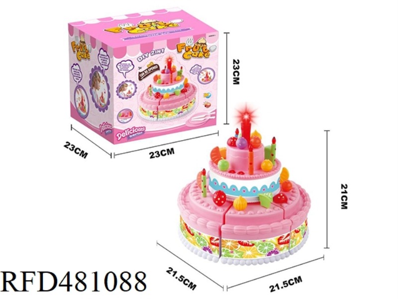 ELECTRIC LIGHTING AND MUSIC 2-IN-1 CAKE (SINGING BIRTHDAY SONG, CANDLE BLOWOUT, RECORDING FUNCTION)