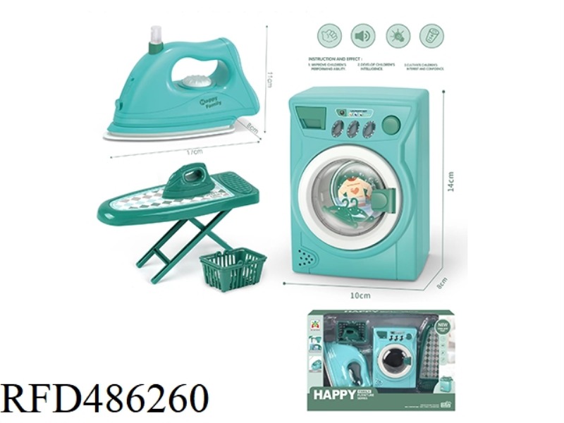 COMBINATION OF ELECTRIC WASHING MACHINE AND IRON