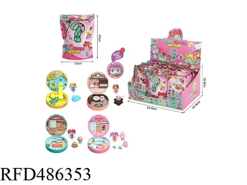 SQUARE SPACE AND TIME PLAY EVERY FAMILY CREATIVE SCENE GLIMMER WORLD SMALL BOX BLIND BAG 18PCS/ BOX