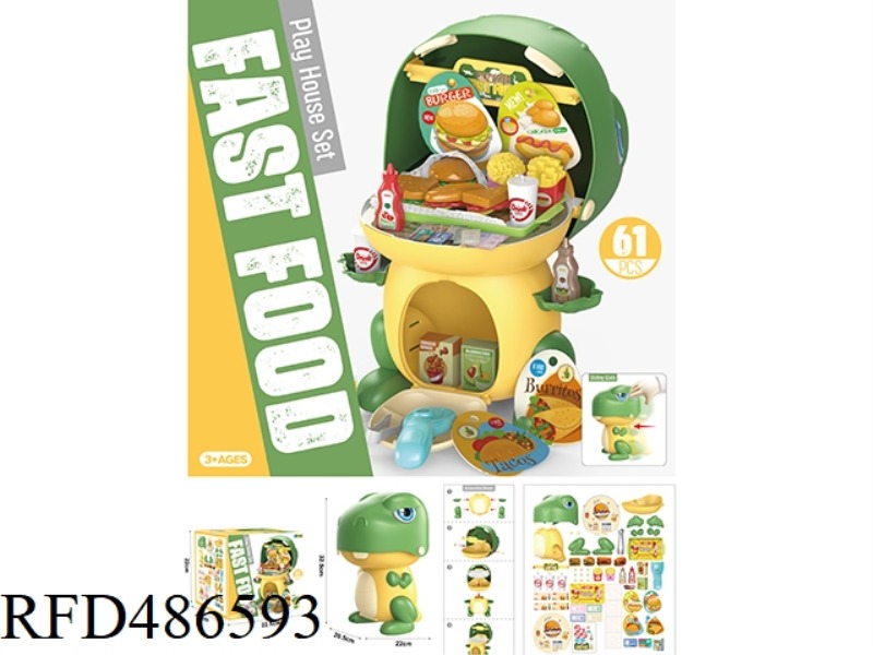 SLIDING CARTOON DINOSAUR BURGER 29PCS