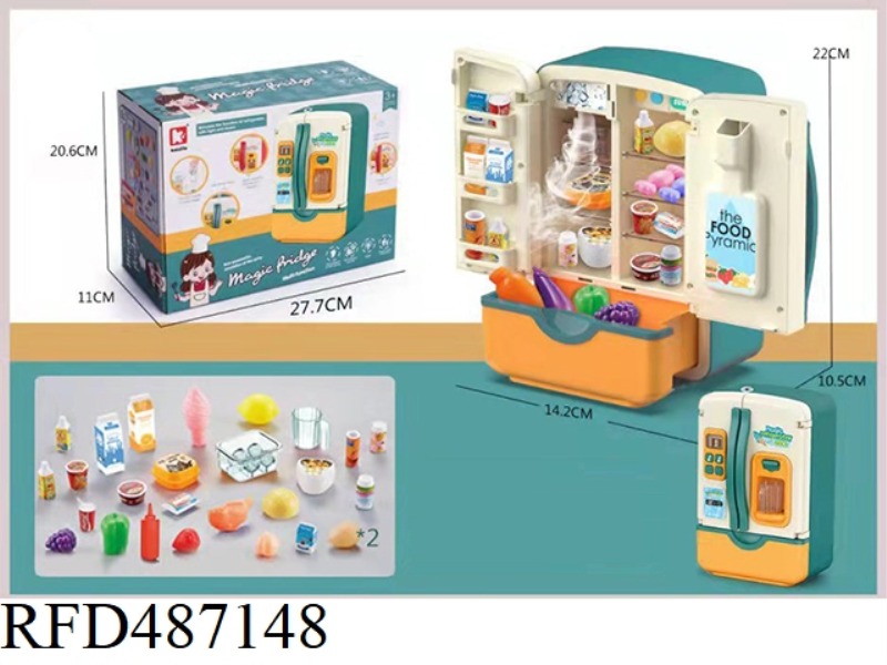 LIGHT AND MUSIC REFRIGERATOR 32 PIECES (WITH SPRAY)