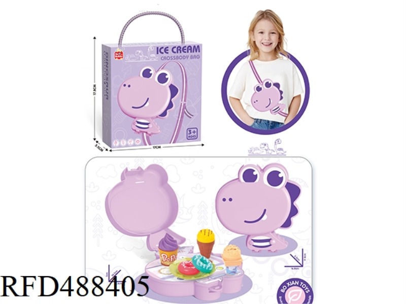 DINOSAUR MESSENGER BAG ICE CREAM THEME