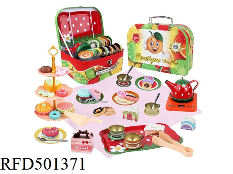 TINPLATE FRUIT TEA SET + DESSERT