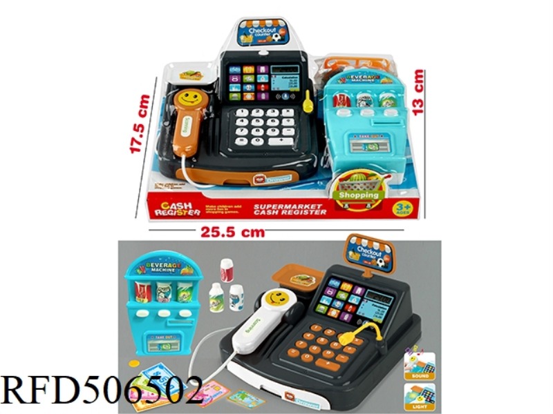 LIGHTING AND MUSIC CASH REGISTER SET (2 COLORS MIXED)