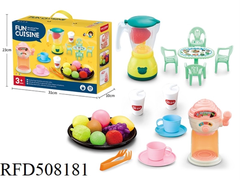 ICE CREAM MACHINE + FRUIT PLATE