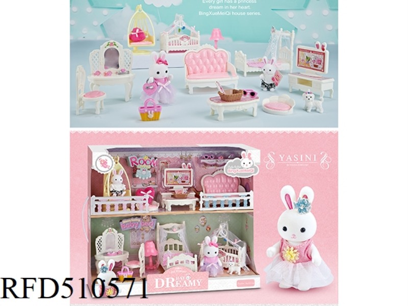 KITTY RABBIT BEDROOM + LIVING ROOM SET