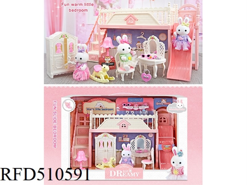 CUTE RABBIT DOUBLE LAYER DOUBLE SET