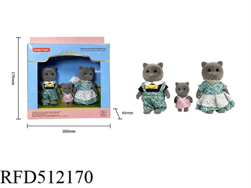 THE BLUE CAT HAS THREE MOUTHS