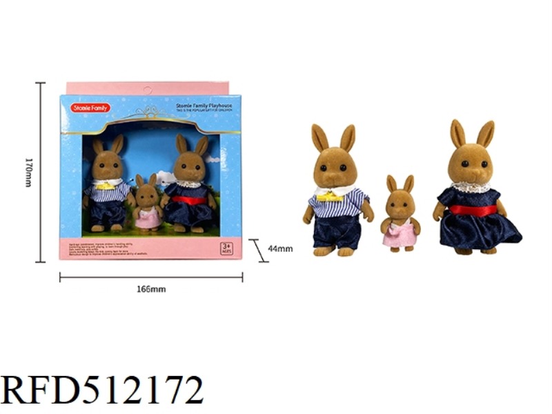 BROWN RABBIT THREE MOUTH