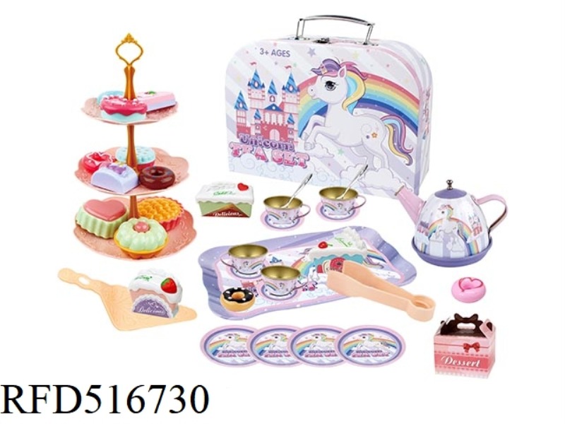 PLAY EVERY FAMILY CARTOON UNICORN DESSERT TOWER TEA SET