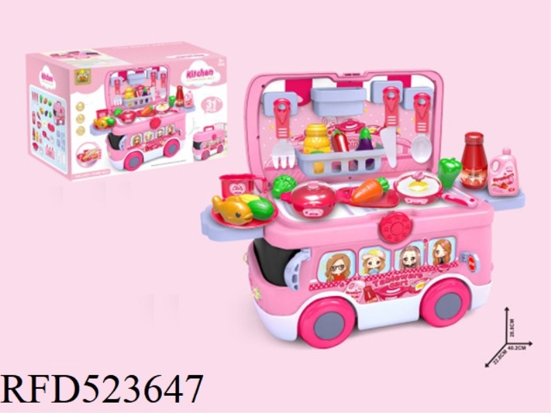 KITCHEN BUS CAR SET WITH LIGHTS AND MUSIC (INCLUDE)