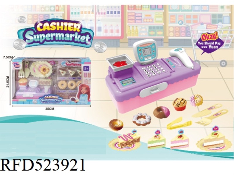 COOKIES, CAKES, KNIVES AND FORKS AT THE CHECKOUT