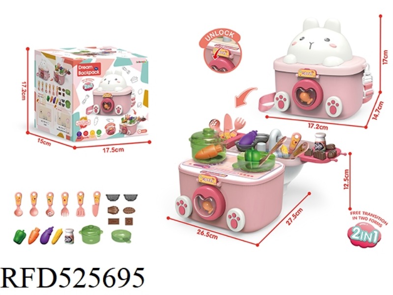 STORAGE KITCHEN RABBIT BACKPACK COLOR BOX WITH WATER