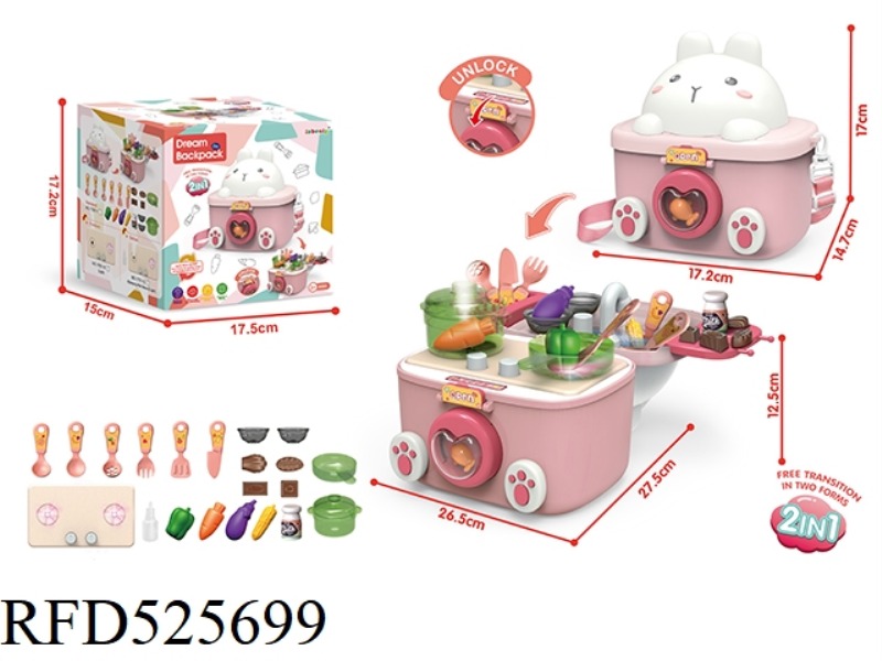 ORGANIZER KITCHEN RABBIT BACKPACK COLOR BOX WITH LIGHT OUT OF WATER