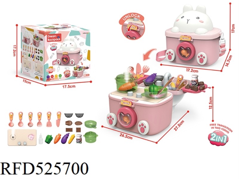 ORGANIZER KITCHEN RABBIT BACKPACK COLOR BOX WITH SPRAY WATER