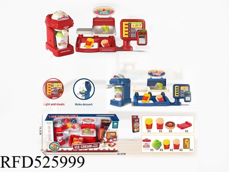 CASH REGISTER MACHINE ICE CREAM MACHINE ICE CREAM SUPERMARKET SET