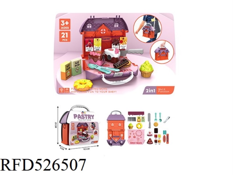 PLAY HOUSE DESSERT STORAGE ROOM 3 IN 1