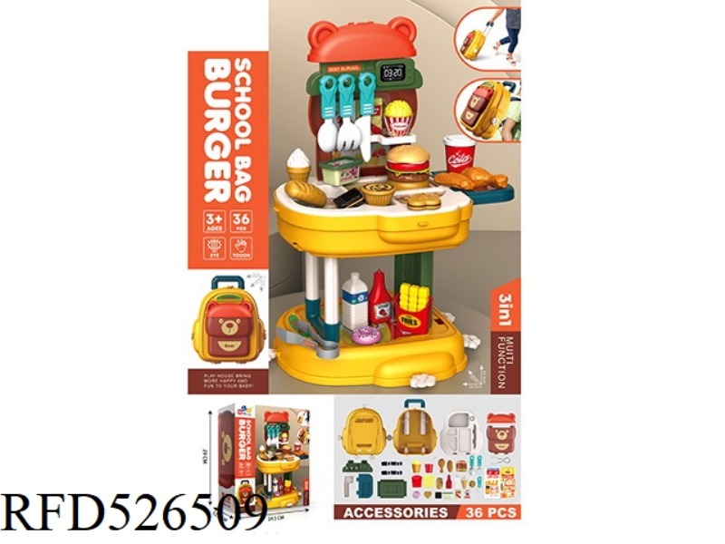 HAMBURGER 3 IN 1 BACKPACK