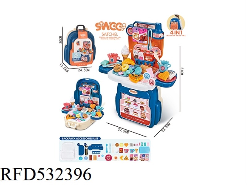 PLAY HOUSE TEA TOY BACKPACK 39PCS