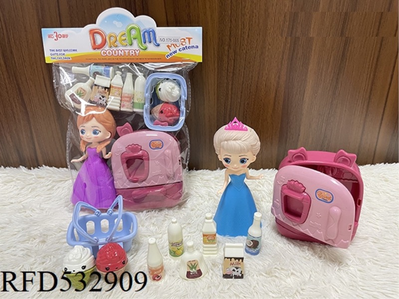 PLAY HOME MINI FROZEN PRINCESS KITCHEN REFRIGERATOR SMALL APPLIANCE SET