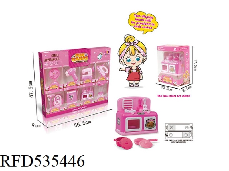 MINI ELECTRIC SIMULATION LIGHT SOUND ROTATING KITCHEN (PINK)