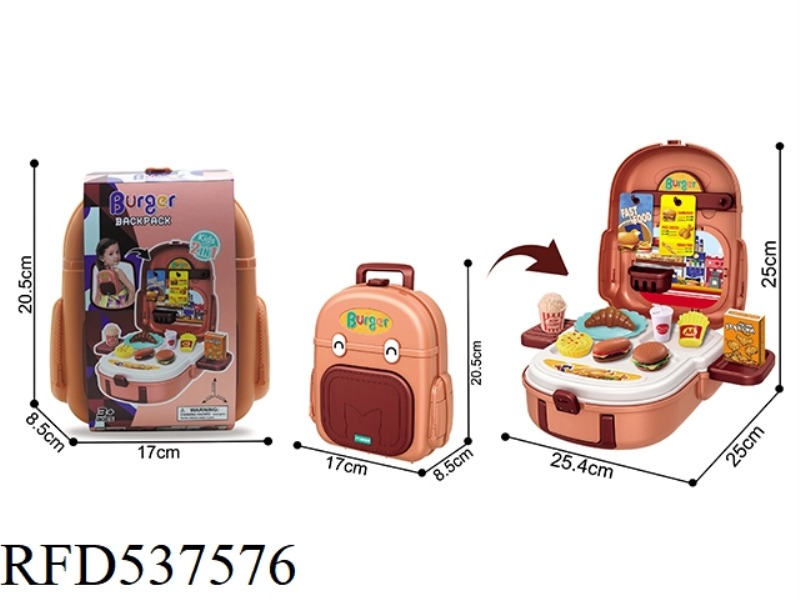 CHILDREN'S HAMBURGER SCHOOLBAGS