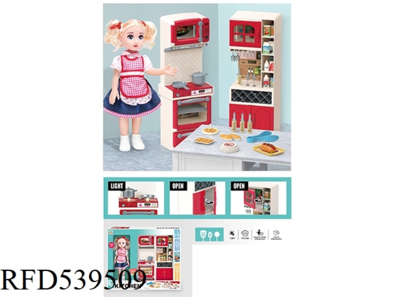 STOVE AND WINE CABINET SET (WITH DOLL)