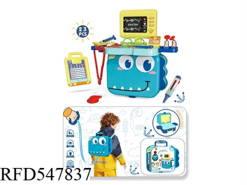 DINOSAUR BACKPACK MEDICAL THEME 23PCS