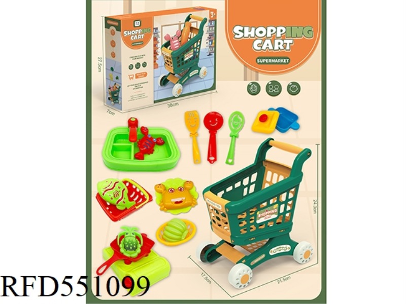 SHOPPING CART AND FAMILY CUTLERY