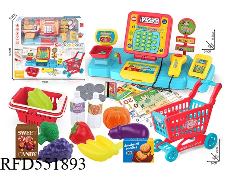 SHOPPING CART CASH REGISTER FRUIT SET