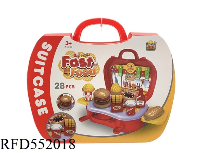 2 IN 1 HAMBURGER FAST FOOD SUITCASE