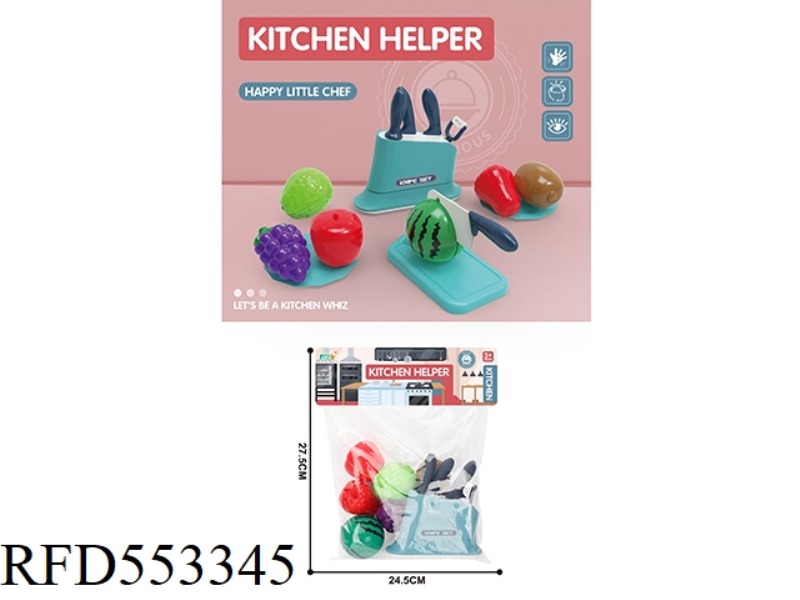 CHESAPEAKE TOOL HOLDER SET FOR HOUSE KITCHEN (GUAVA+GRAPE+APPLE+WATERMELON+LOTUS+KIWI)/BLUE