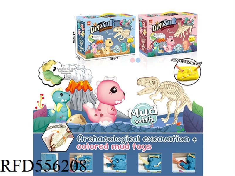 COLORED CLAY TOYS - ASSEMBLING DINOSAURS