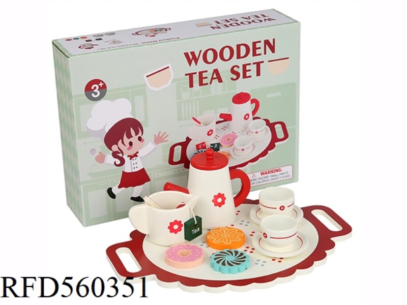WOODEN HOME TEA SET